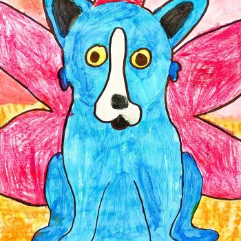 Ruby Parker St Francis of Assisi Wodonga Year 4      Blue Dog Goes to a Party     Mixed Media