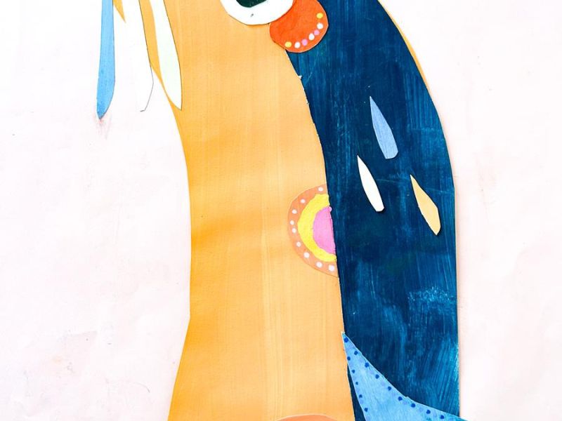 Laela Grayling St Joseph's Kerang Year 6      Pete Cromer Inspired Sea Lion     Marker, Paint, Paper