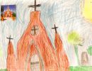 Jimmy Hayes Our Lady of the Sacred Heart Elmore Year 2      Our Lady of the Sacred Heart Church     Wax Crayon      I have drawn our church as part of our learning about the Church and our community.