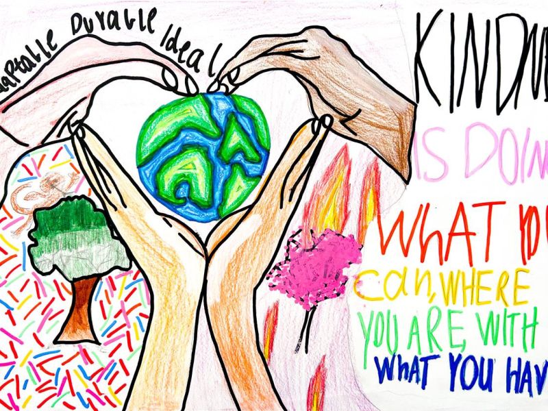 Jazlyn Schroeder St Joseph's Kerang Year 5      Living In Harmony     Greylead, Marker, Paper, Pencil      I have drawn a picture of hands in a heart with different skin tones and I believe my piece represents the theme because I believe that we can all c