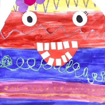 Louisa DeFazio St Joseph's Primary School, Benalla Foundation      My Pet Monster     Collage; Watercolour; Oil Pastel