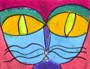 Sammi Hipworth St Joseph's Primary School, Kerang Foundation      Paul Klee Inspired Cat     Marker; Paper; Oil Pastel