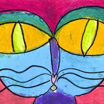 Sammi Hipworth St Joseph's Primary School, Kerang Foundation      Paul Klee Inspired Cat     Marker; Paper; Oil Pastel