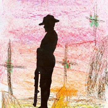 Dom Ferry St Francis of Assisi Wodonga Year 2      ANZAC     Mixed Media