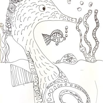 Madeline O'Brien St Patrick's Tongala Year 2      Squiggles the Seahorse     Fine Liner
